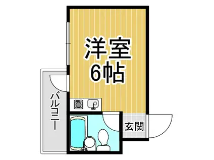 松崎マンション(1K/9階)の間取り写真