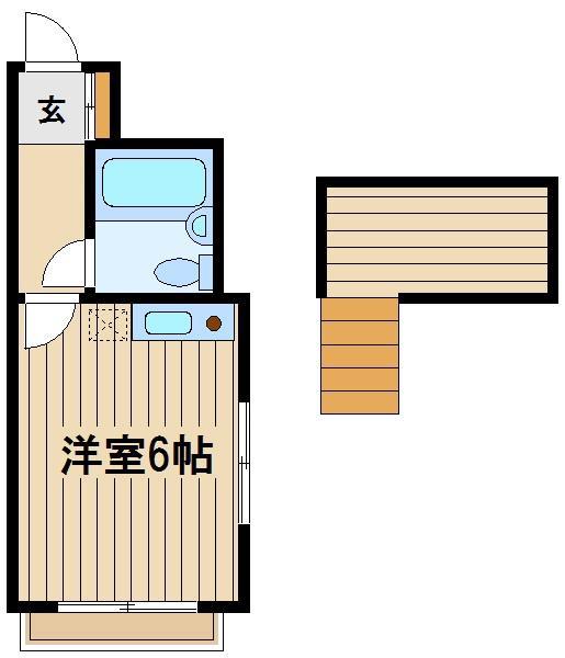 プチティーケー(ワンルーム/1階)の間取り写真
