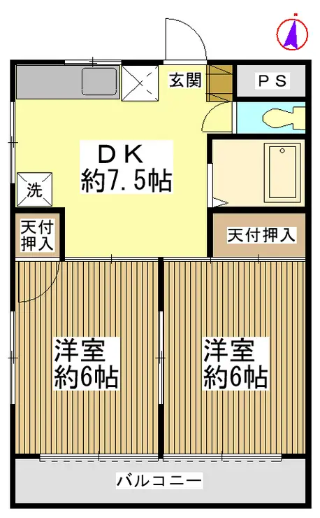 ベルフィーヌ船橋 5階階 間取り