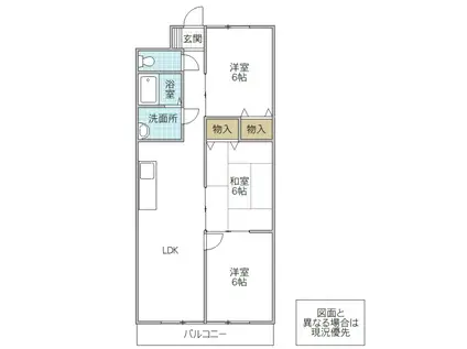 ジャパンハウスOARAI(3LDK/5階)の間取り写真