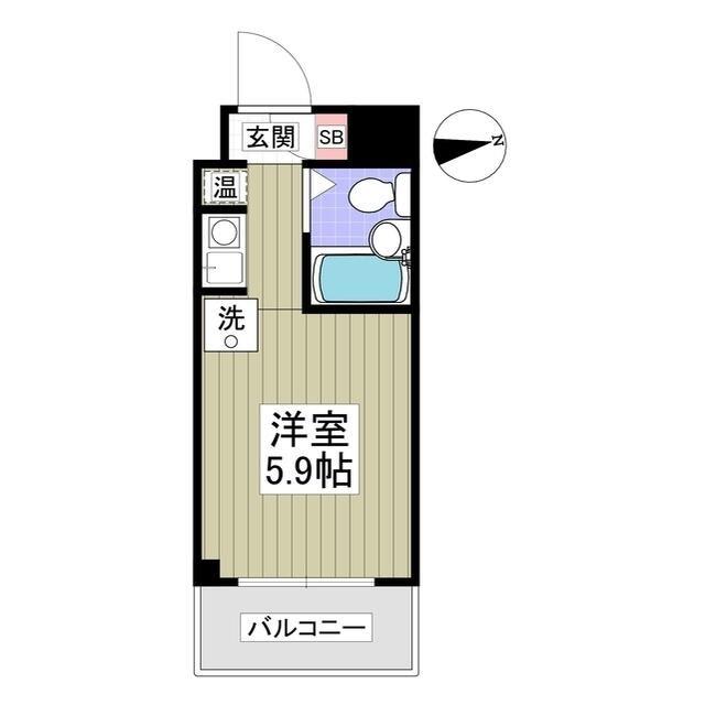 ドリームスペースマンション(ワンルーム/4階)の間取り写真