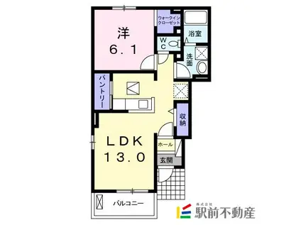 アルモニーII(1LDK/1階)の間取り写真