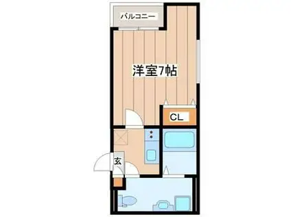 アルカンシエルREN I(1K/3階)の間取り写真