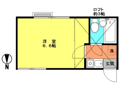 RARA金町NO1(1K/1階)の間取り写真