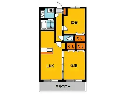 Y&Mファーストステージ(2DK/4階)の間取り写真