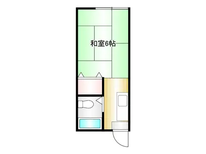 ダックハウス中島A棟(1K/2階)の間取り写真