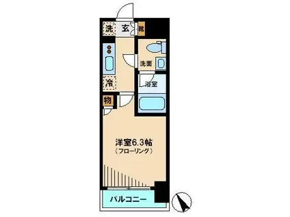 グラントゥルース練馬III(1K/5階)の間取り写真