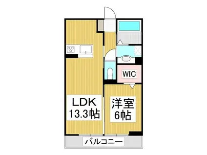 グランリオプレールII(1LDK/1階)の間取り写真