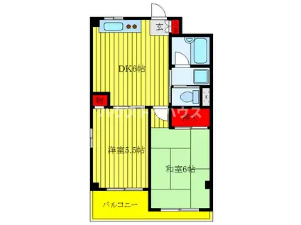 パストラル・ヒロ(2DK/2階)の間取り写真