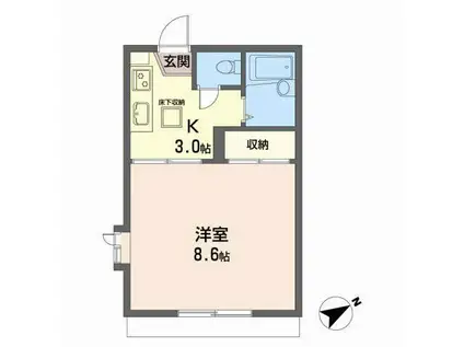 スプレンダー中山(1K/1階)の間取り写真