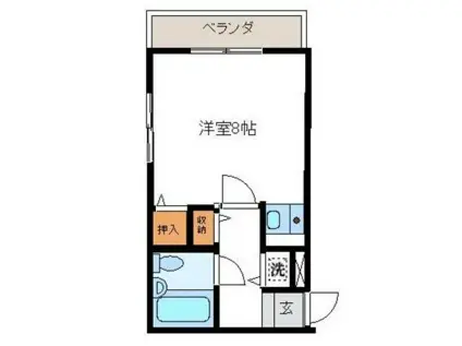 クレメゾン天沼(ワンルーム/1階)の間取り写真