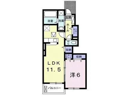 サンビレッジVI(1LDK/1階)の間取り写真