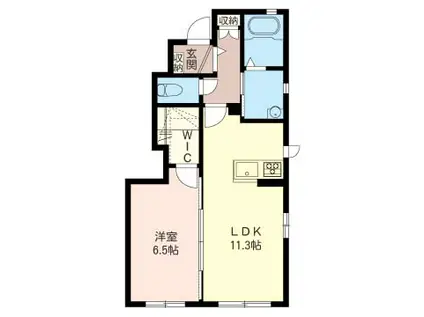 コート・リシャールA(1LDK/1階)の間取り写真