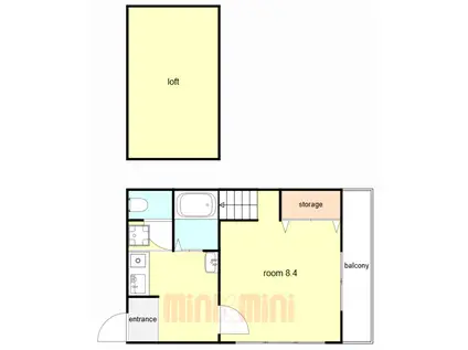 サウンドグレース パートIII(1K/2階)の間取り写真