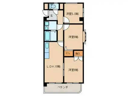 デアクエール(3LDK/2階)の間取り写真