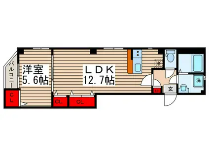 FIRST STEP 西小岩(1LDK/3階)の間取り写真
