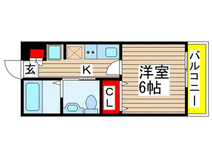AERIAL SUITE(1K/1階)の間取り写真