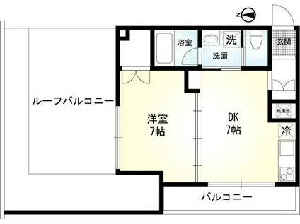 EL COURT WADA(1LDK/3階)の間取り写真