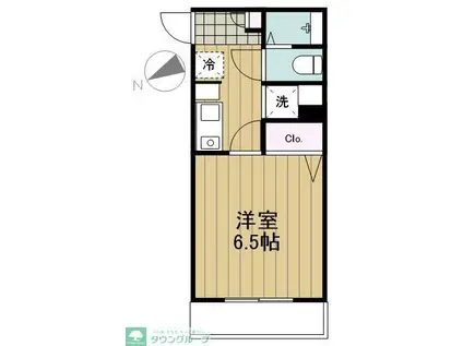 サンブライト大井町(1K/1階)の間取り写真