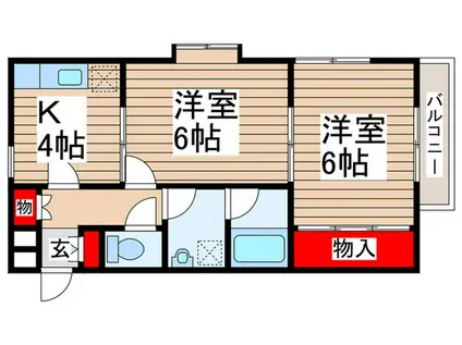 αNEXT南流山第2(2K/1階)の間取り写真