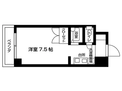 ブリーズIII(ワンルーム/4階)の間取り写真