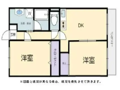 ロイヤルパレス(2LDK/3階)の間取り写真