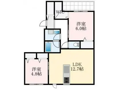 シャーメゾン サンシャポー(2LDK/1階)の間取り写真