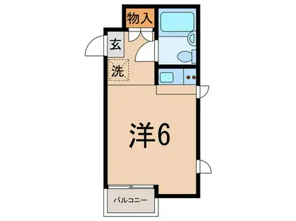 エスペランサ望月(ワンルーム/2階)の間取り写真