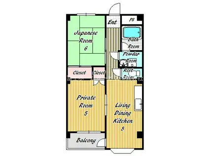 ハイツMT(2DK/4階)の間取り写真