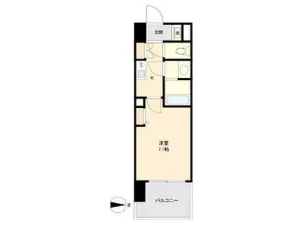 LA DOUCEUR山王(1K/3階)の間取り写真