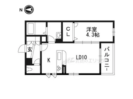 ベル ブランシュ(1LDK/2階)の間取り写真