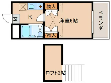 シティパレスやすらぎの道P-5(1K/3階)の間取り写真