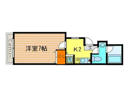 AXIS錦小路(1K/1階)の間取り写真