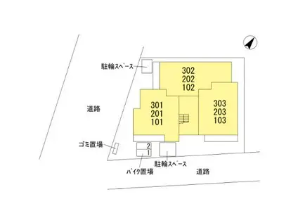 アメティスタ相模が丘(1LDK/2階)の間取り写真