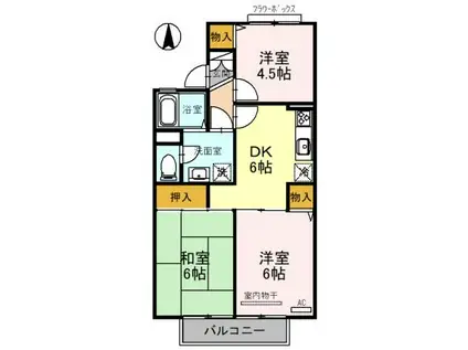 メゾン・デュークス(3DK/1階)の間取り写真