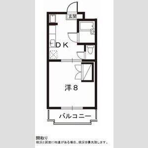マンションロジュマンI(1DK/3階)の間取り写真