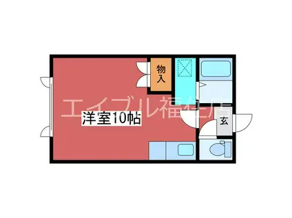 松屋第2ビル(ワンルーム/3階)の間取り写真