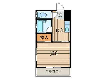 YTビル(1K/2階)の間取り写真
