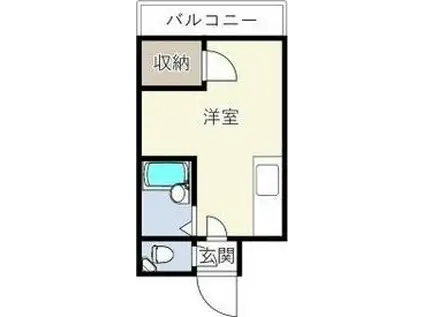 INOVE札幌中島公園(ワンルーム/6階)の間取り写真