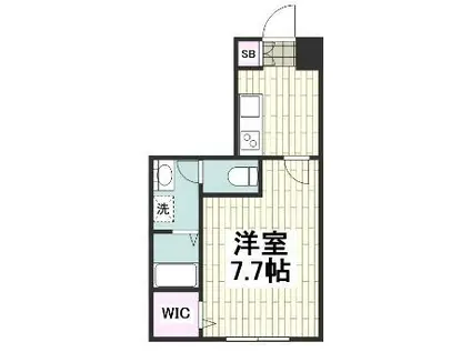 ウィステリア(1K/1階)の間取り写真