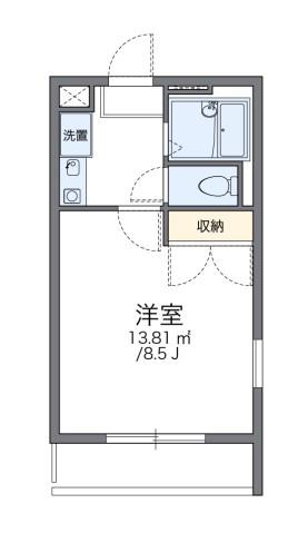 レオパレスIRIS(1K/3階)の間取り写真
