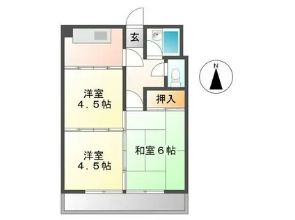 黒川マンション(3K/3階)の間取り写真