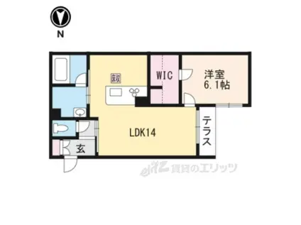 ミラージュ清水(1LDK/2階)の間取り写真
