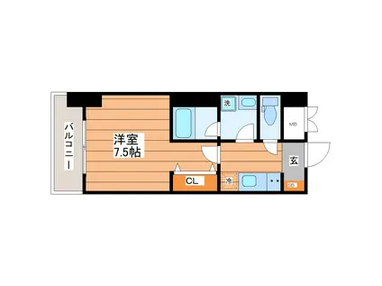 みなてらすレジデンス(1K/3階)の間取り写真