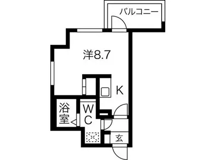 アストリア北大前(ワンルーム/4階)の間取り写真