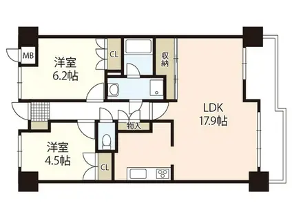 新井口パークホームズ(3LDK/5階)の間取り写真