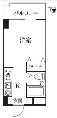 エクセラン西八王子(1K/2階)の間取り写真