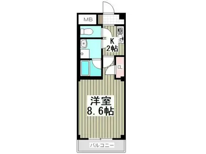 アーバンコート浦和(1K/4階)の間取り写真