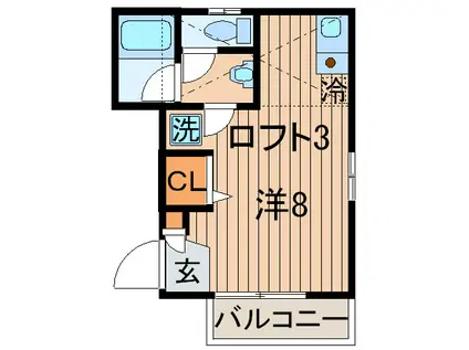 HAPPY HOUSE(ワンルーム/2階)の間取り写真
