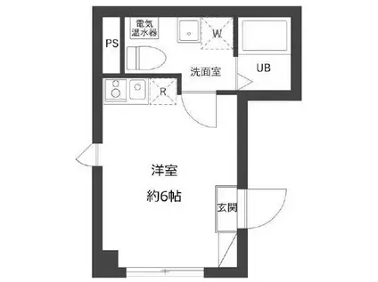 CRED門前仲町(ワンルーム/1階)の間取り写真
